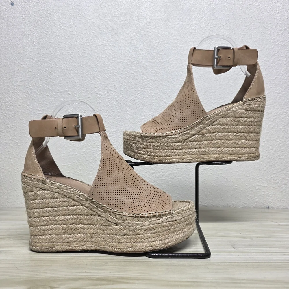 Marc Fisher Espadrille Tan Suede Espadrilles Size 8